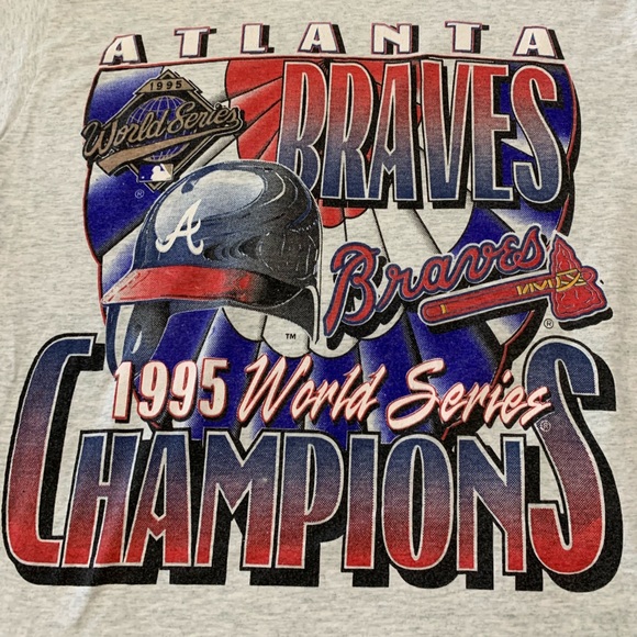 Vintage Atlanta Braves 1995 World Series T Shirt - Picture 2 of 4
